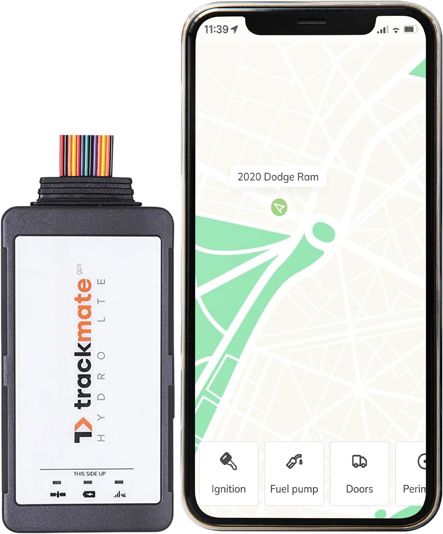 Hydro 4G LTE GPS Tracker w/OBD Connector, GPS Tracker for Vehicles, Boats & More, Car Tracker with Ignition Kill & Remote Alarm, Weather-Proof Tracking Device, AT&T & T-Mobile Coverage