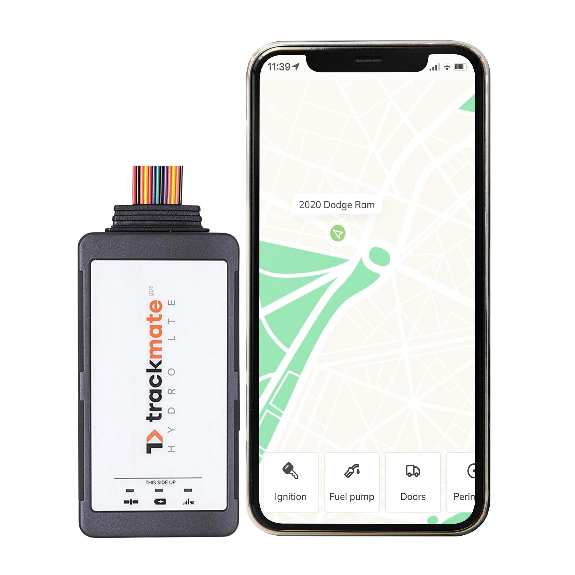 Hydro 4G LTE GPS Tracker w/OBD Connector, GPS Tracker for Vehicles, Boats & More, Car Tracker with Ignition Kill & Remote Alarm, Weather-Proof Tracking Device, AT&T & T-Mobile Coverage