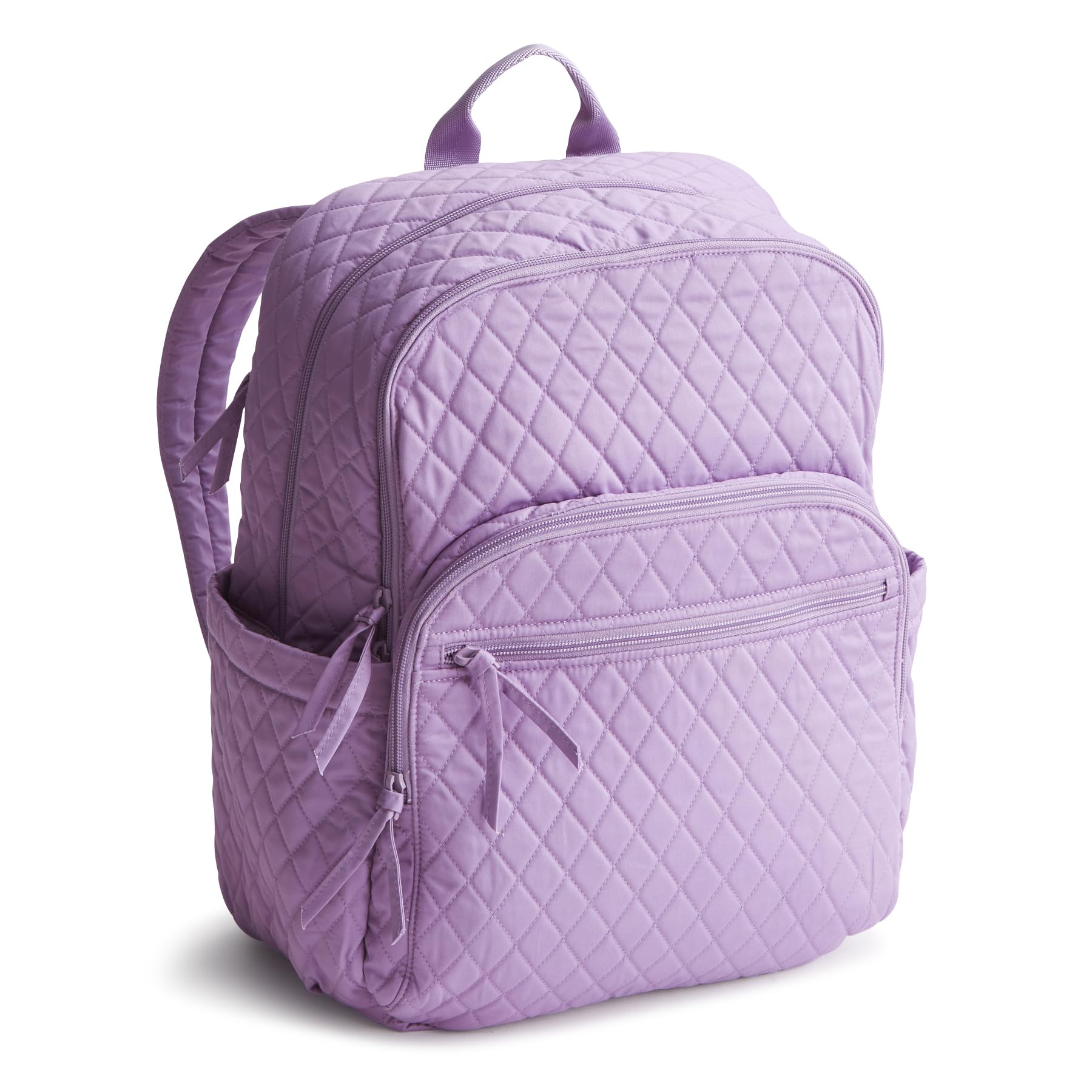 Vera Bradley Women's Large Bancroft Backpack - Premium Cotton, Purple Rhapsody, One Size