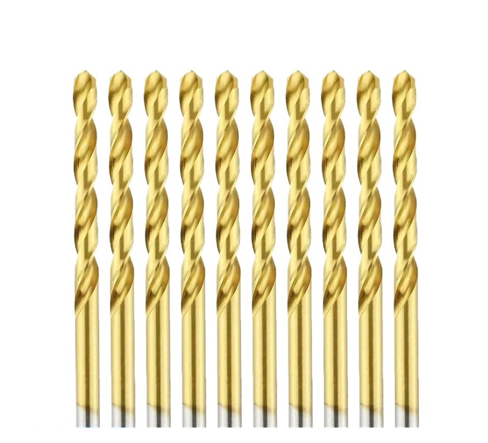 Lot de 10 forets hélicoïdaux en cobalt HSS for perçage du titane, en acier inoxydable 6542, for métal et acier inoxydable(10 mm)