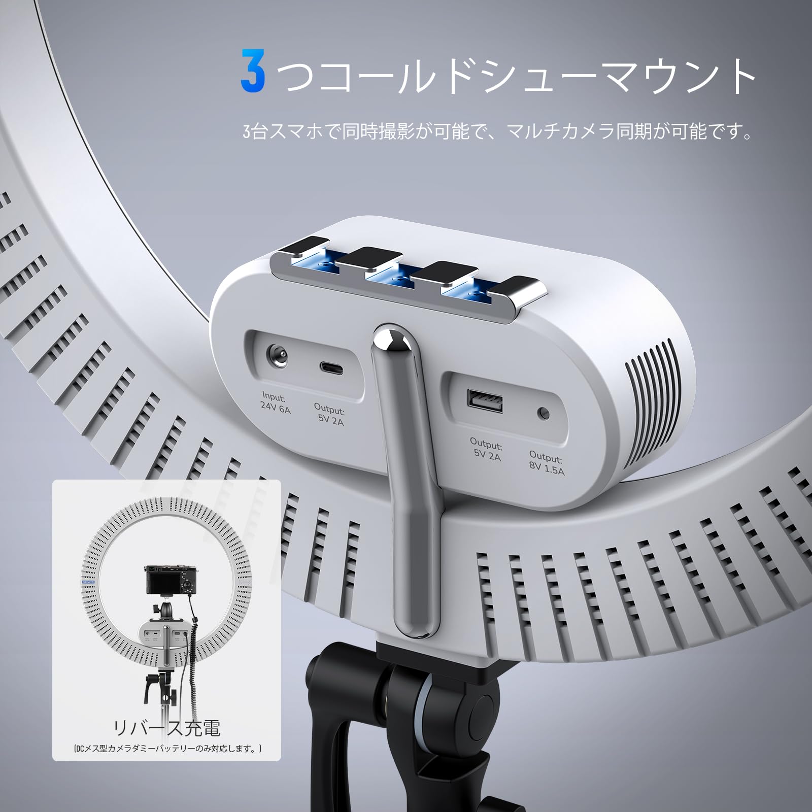 新品未使用品❤️19インチLEDリングライト Amazon | NEEWER 19インチ LEDリングライト 100W 高出力 撮影ライト