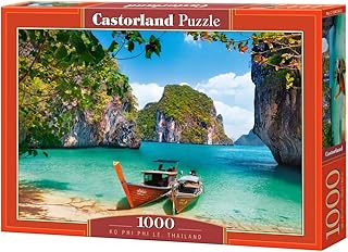 CASTORLAND 1000 Piece Jigsaw Puzzle, Ko Phi Phi Le, Thailand, Asia, Holiday Puzzle, touristic Place, Beach, Ocean Puzzle, Adult Puzzle, Castorland C-104154-2