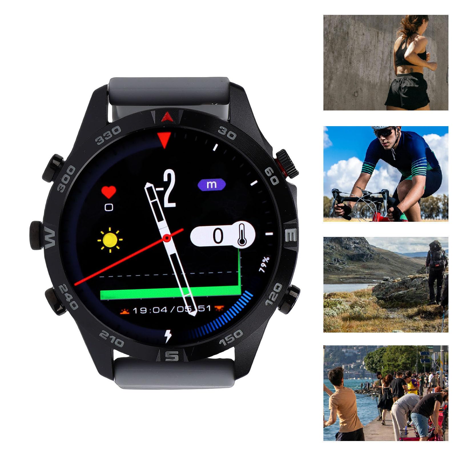 POENVFPO Reloj de Buceo, Computadora de Buceo Inteligente con Sensor de Profundidad, Pantalla de 1,43 Pulgadas para Buceadores y Nadadores Profesionales