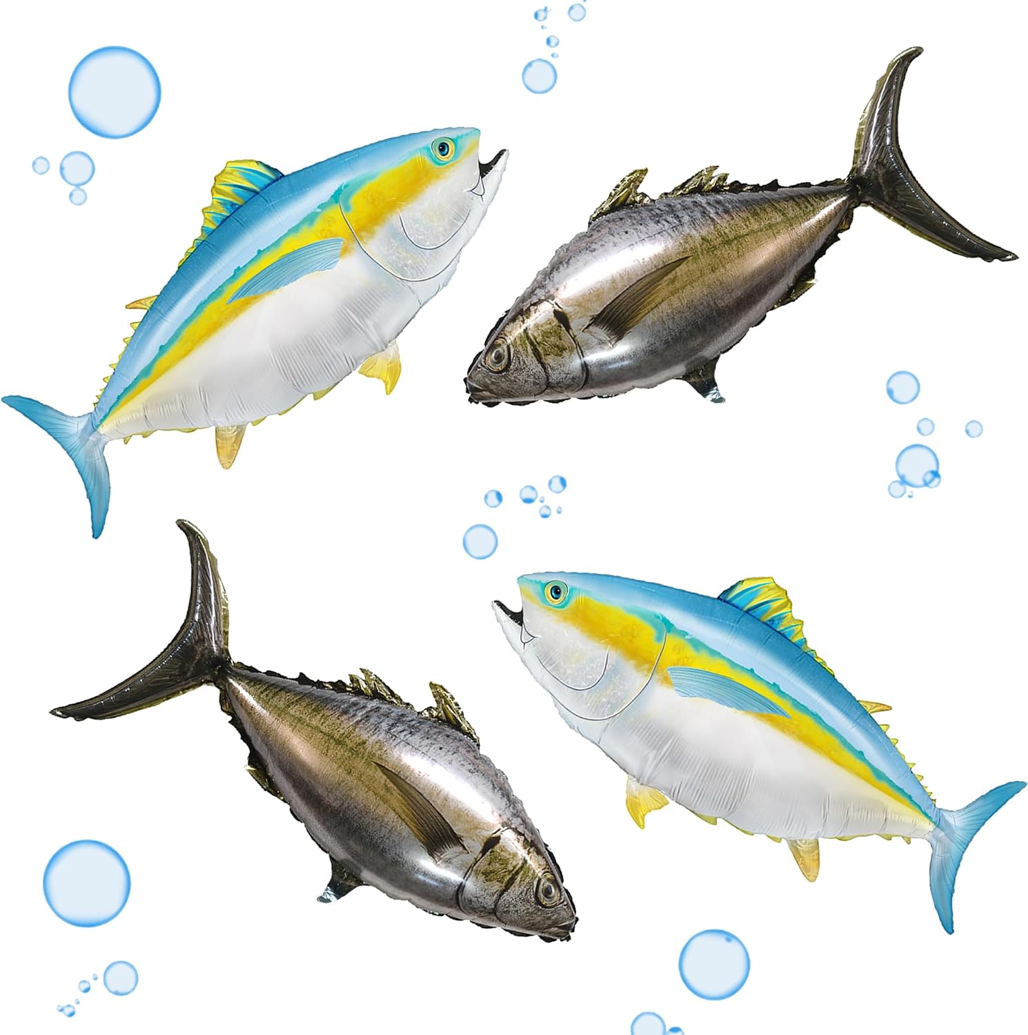 Fish Balloons Tuna Balloon Gone Fishing under the Sea Beach Camping Themed Lets Go Fishing Balloons Fish Decor for Baby Shower Ofishally One Birthday Party Decorations Supplies for Boy Men