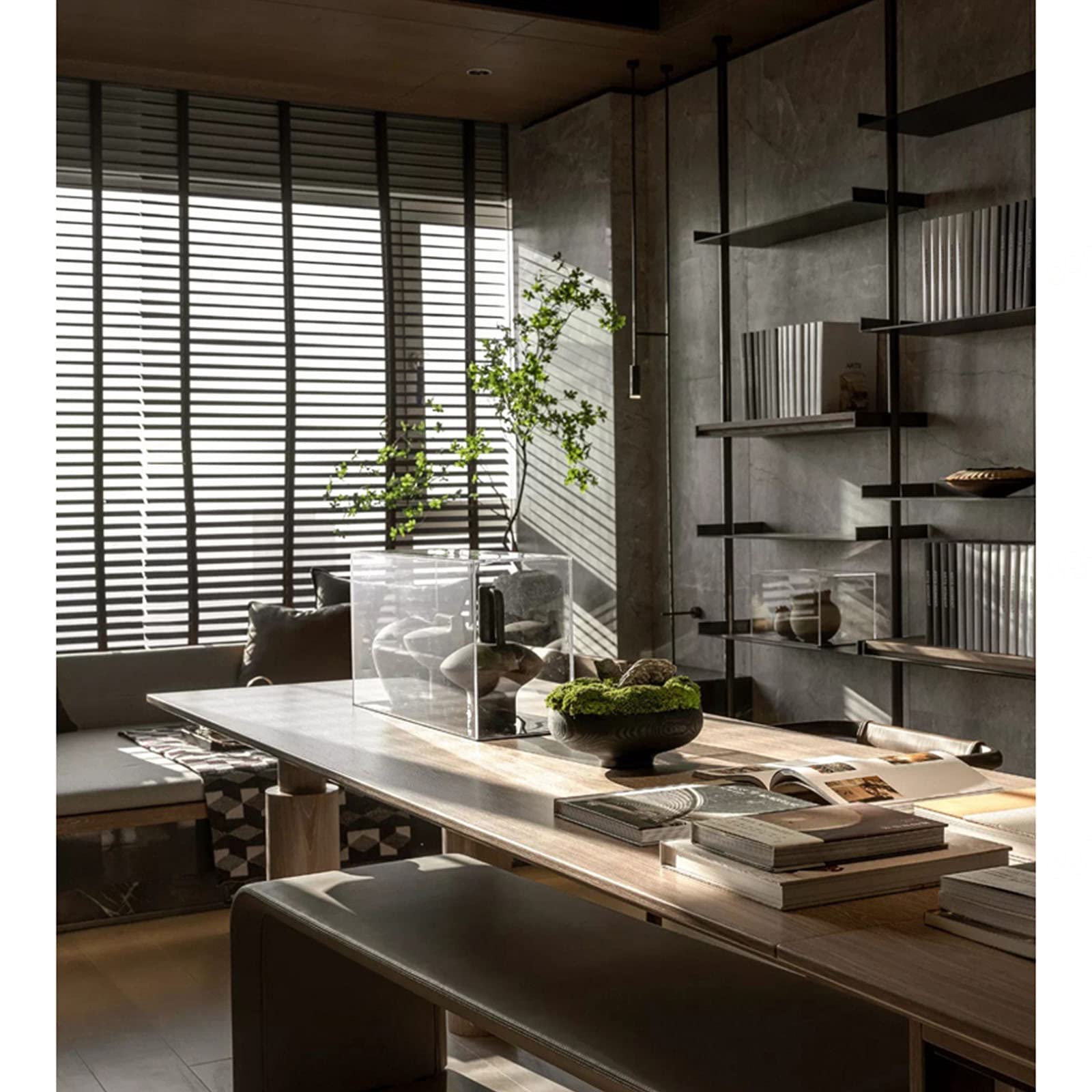 Premium Holzjalousien – Massivholz, Lichtfilterung, horizontale Fensterverkleidungen, 50 x 100 cm bis 120 x 150 cm, ideal für Heim- und Bürodekoration, natürlicher Stil