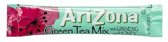 AriZona Green Tea with Ginseng Sugar Free Iced Tea Stix, Low Calorie Single Serving Drink Powder Packets, 10 Count (Pack of 12)