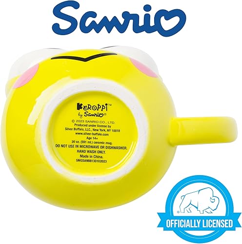 Miniatura 254 de Silver Buffalo Sanrio Hello Kitty and Friends Pompompurin - Taza de cerámica esculpida en 3D, 20 onzas