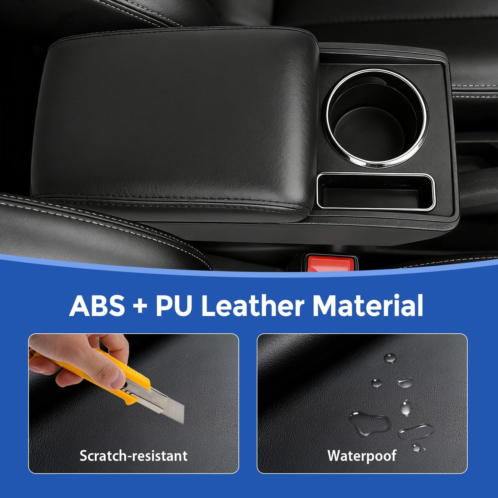 Reposabrazos central para coche, con soporte para bebidas, compartimento para teléfono móvil y compartimento de almacenamiento de dos niveles, compatible con Opel Corsa D (2006 – 2014)