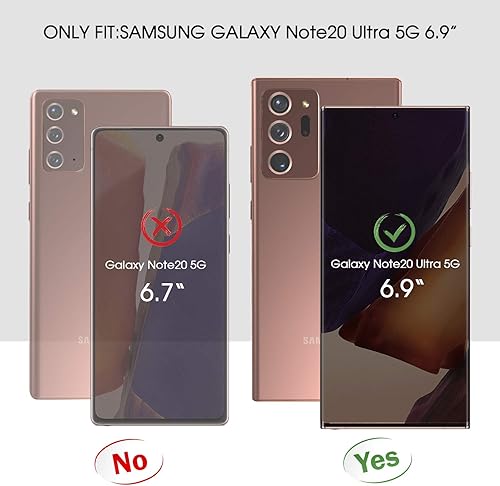 Miniatura 2 de BENTOBEN Funda para Note 20 Ultra, transparente con purpurina brillante, delgada, suave, TPU resistente, a prueba de golpes, funda protectora para