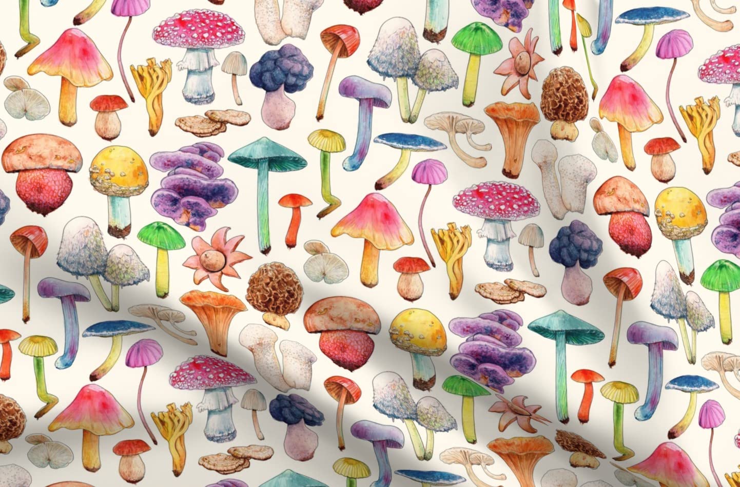 mushroom quilting fabric