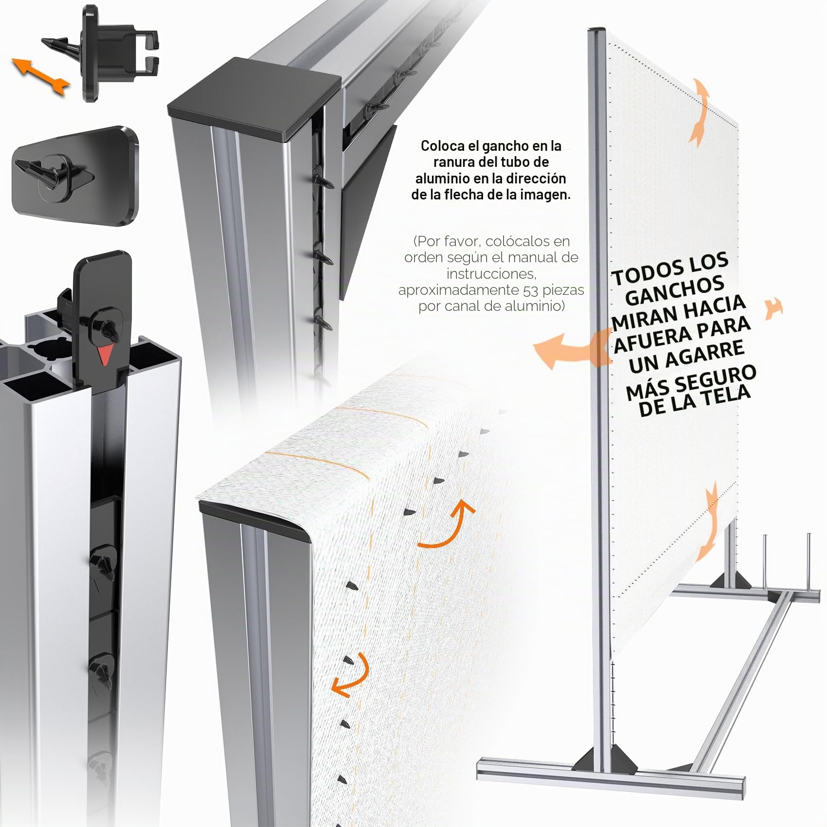 NODOCA Marco de Alfombra Tufting 160cm - Kit de Aluminio y Metal para Hacer Alfombras Con Soporte de Tela