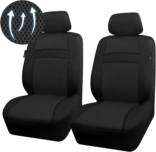 Miniatura 61 de CAR PASS - Juego completo de fundas de asiento de auto color rosa, respiración de aire en verano, de malla de 5mm de esponja compuesta