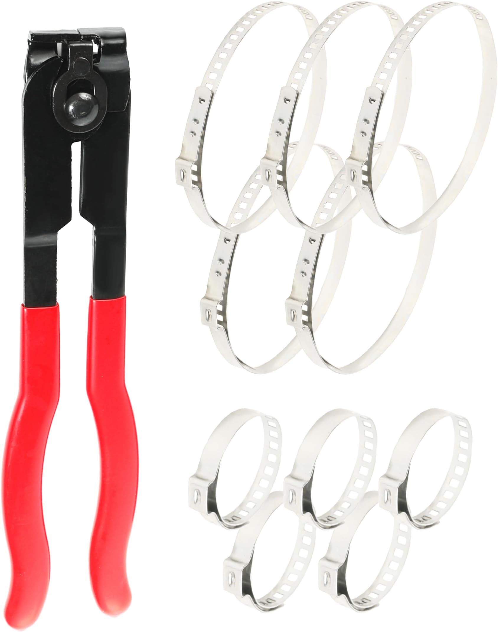 CV Boot Clamp Pliers,CV Boot Clamp,Car Accessories CV Boots Clamps Tool,5PCS Small and 5PCS Large Universal Adjustable Drive Shaft Drive Shaft Joint Boots Crimp Clamps,Suitable for Most Cars