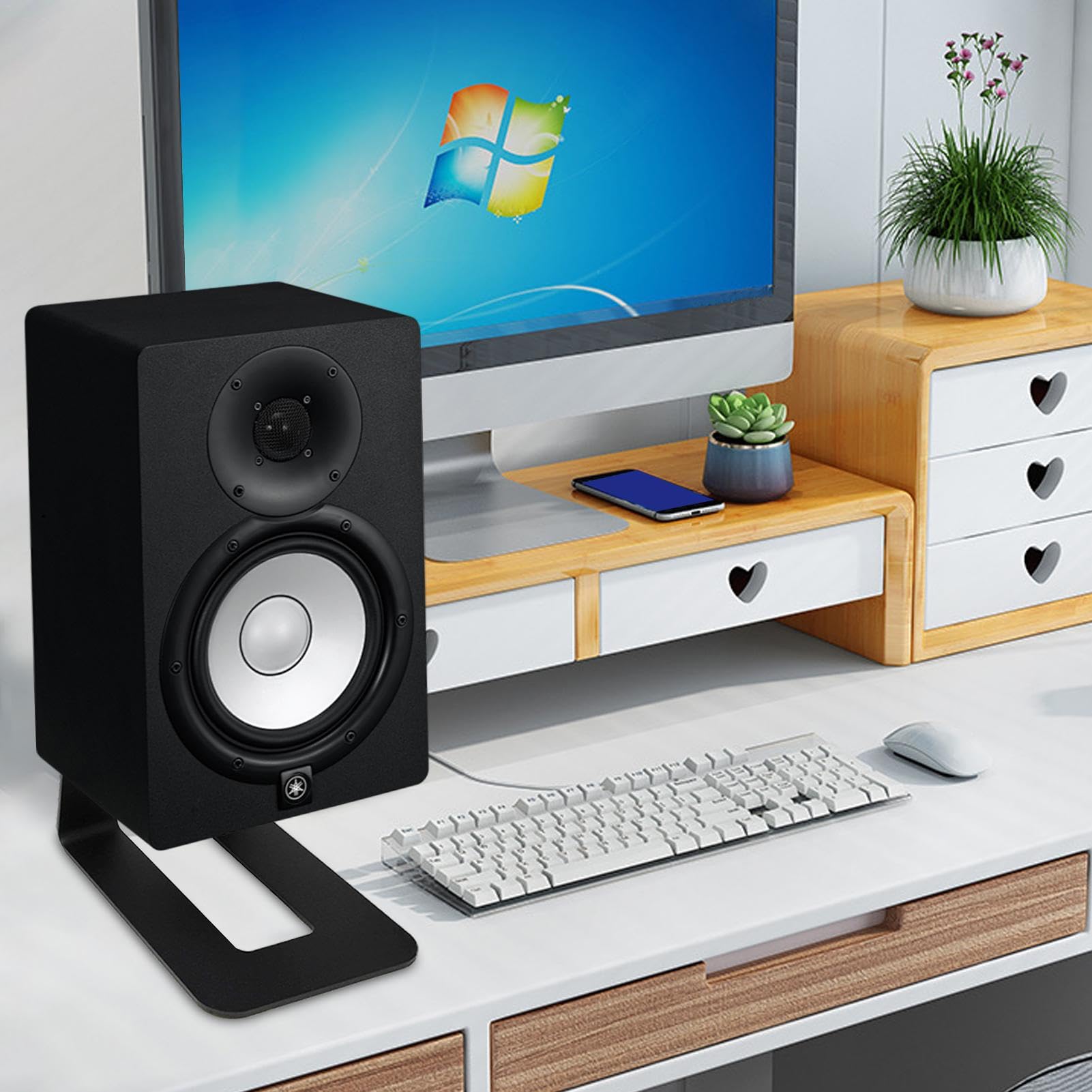 Heavy-duty Monitor Stands, Studio Monitor Riser, Vibration-proof Speaker Stands, Bookshelf Speakers, Studio Monitor Stand, Computer Gaming Desk Speaker Stand For Studio, 22x16x14cm/8.66x6.3x5.51 Zoll