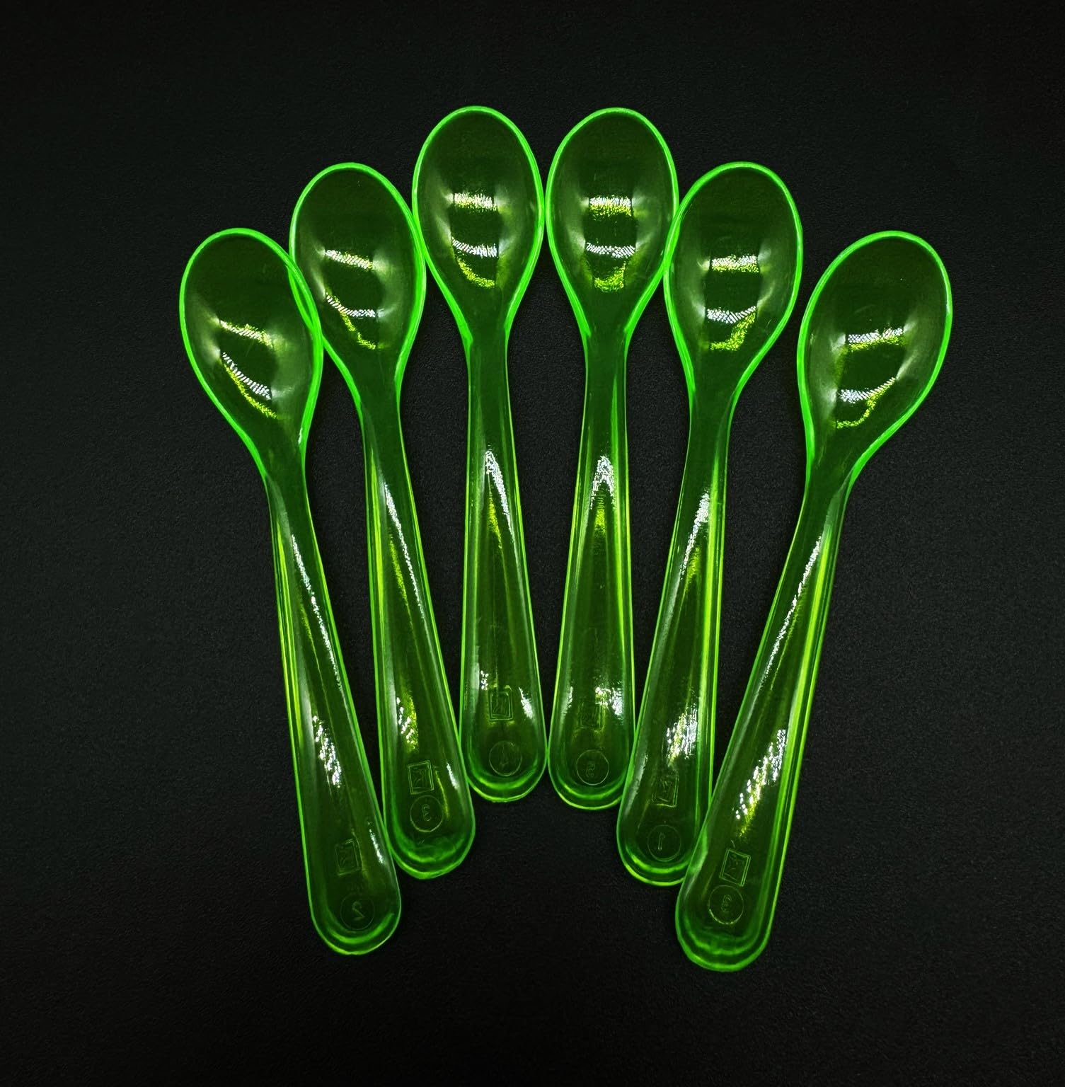 Cucchiaini Per Uova In Plastica - Set Da 6 Pezzi Colore Rosso Trasparente - Foto 9