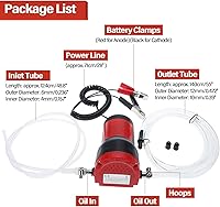 Vista 3 de Amarine Made - Bomba extractora de cambio de aceite de 12 V 60 W, bomba extractora de aceite/diésel para cambio de aceite, bomba de transferencia