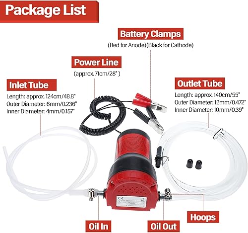 Miniatura 3 de Amarine Made - Bomba extractora de cambio de aceite de 12 V 60 W, bomba extractora de aceitediésel para cambio de aceite, bomba de transferencia de