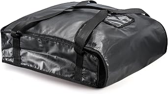 DEAYOU Pizza Bag, Pizza and Food Delivery Bag, Professional Thermal Pizza Warmer Bag, Hot Pizza Carriers for Transport, Catering, Moisture Free, Heavy Duty, 51 51 13 cm, Black