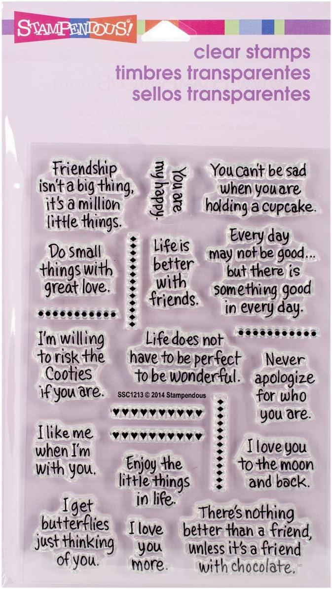 Stampendous SSC1213 Perfectly Clear Stamps, Life Words
