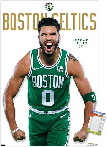 Trends International NBA Boston Celtics - Póster de pared Jayson Tatum Feature Series 23, 22.37 x 34.00 pulgadas, paquete de póster y montaje