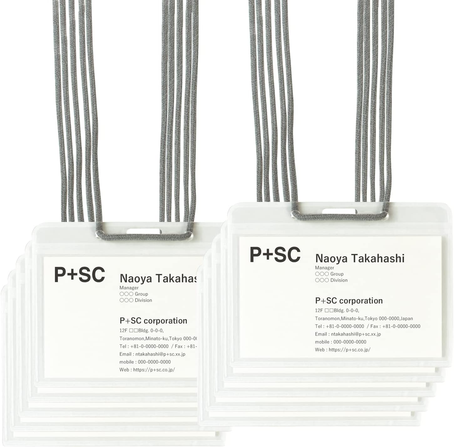 Plus CT-616Y Name Tags, 10 Pieces, Hanging Type, Horizontal, 33.1 x 0.4 inches (84-715 x 10 mm)