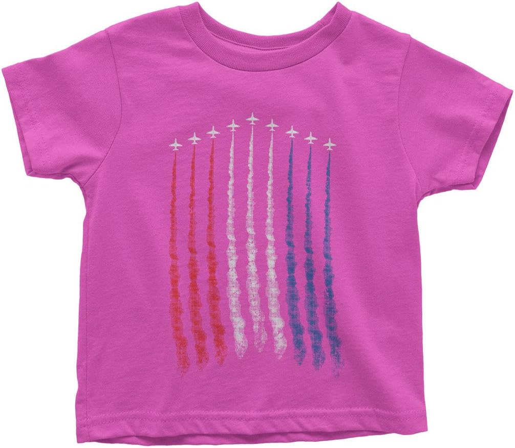 Threadrock Kids Red White Blue Air Force Flyover Toddler T-Shirt