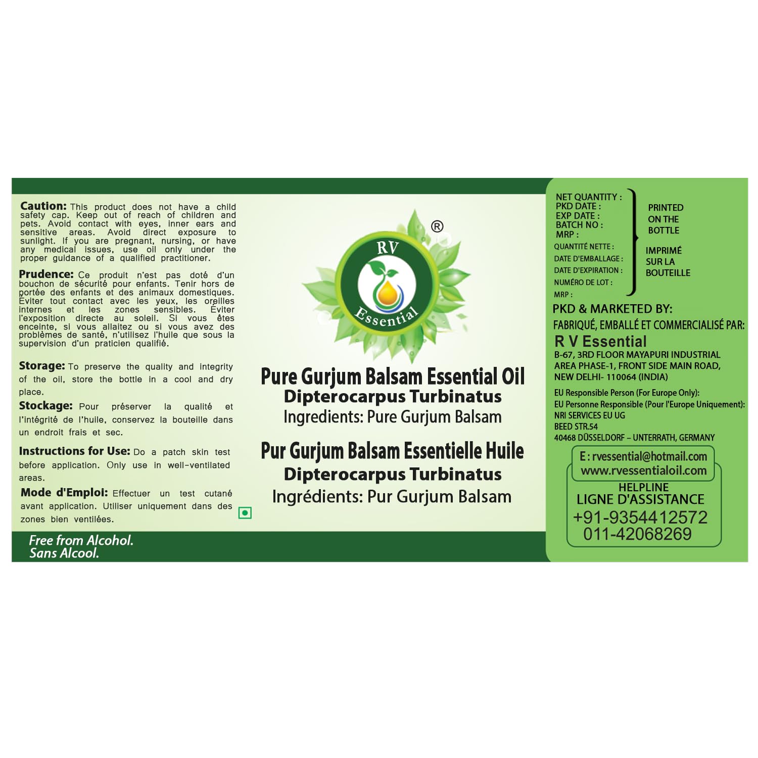 R V Essential Pure Gurjum Balsam Essential Oil 50ml- Dipterocarpus Turbinatus (100% Pure and Natural Steam Distilled) For Skin Face Hair Scalp Massage Aromatherapy Diffuser Soap Candle Perfume Making 3