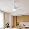 5 Wing LED Light Ceiling Fan – Quiet Running, Remote Control, Modern White Design [Energy Class A+++]