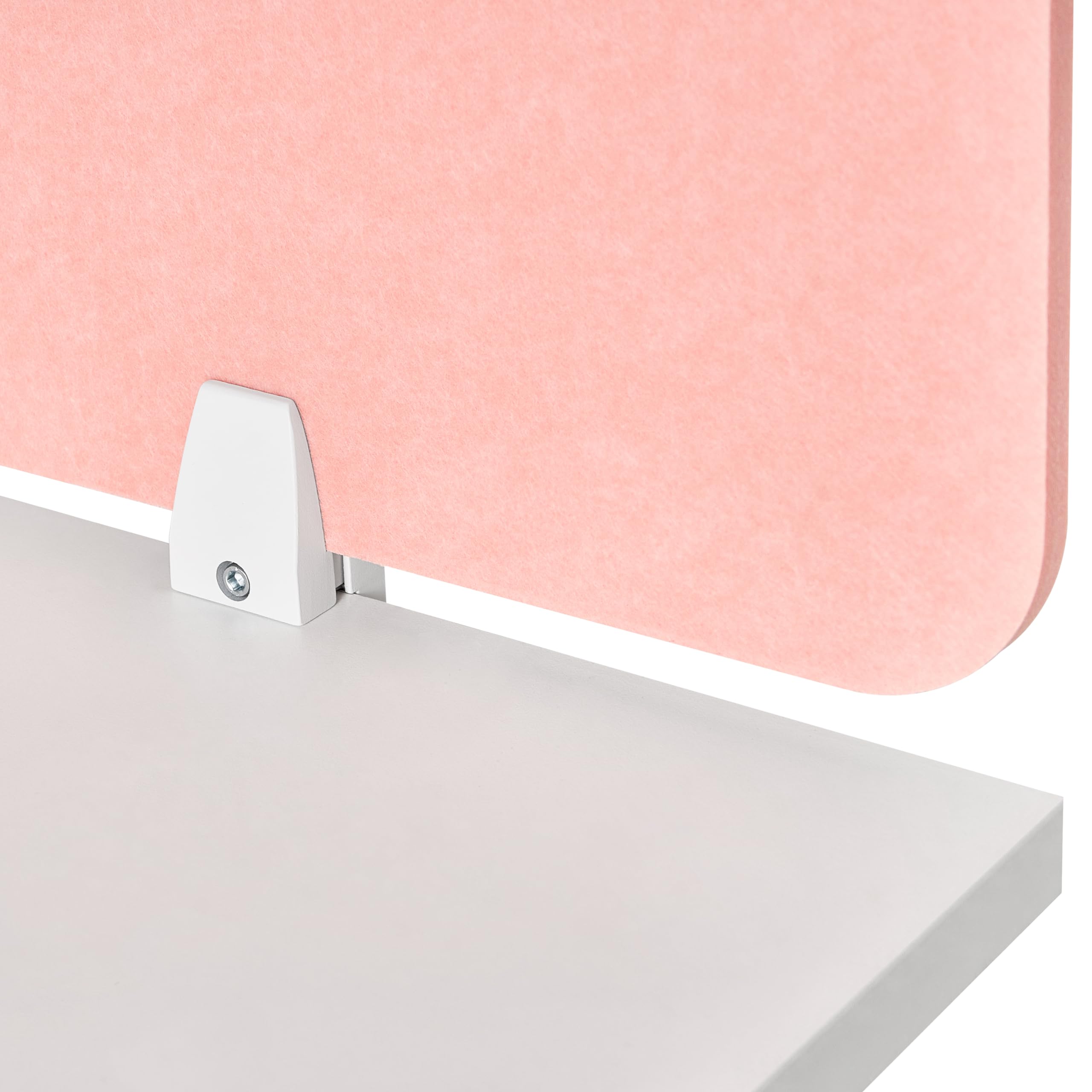 Beliani Schreibtisch Trennwand Akustik Polster pfirsichrosa 180 x 50 cm Schallschutz Split