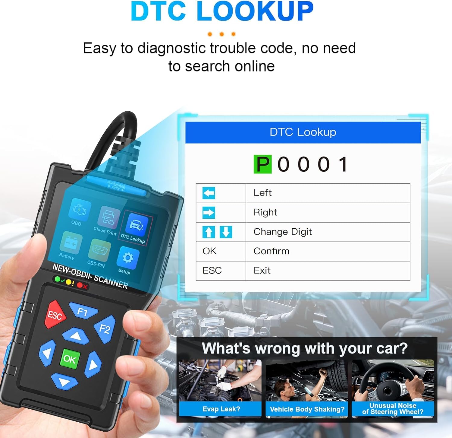 DANLITE TOOLS TECHNICIAN 11 Coplar All Bike Universal with T300 OBD-II OBD2 Scanner Engine Code Reader Bike Diagnostic Tool with Dc Voltage Tester Fast Connectivity Work 3