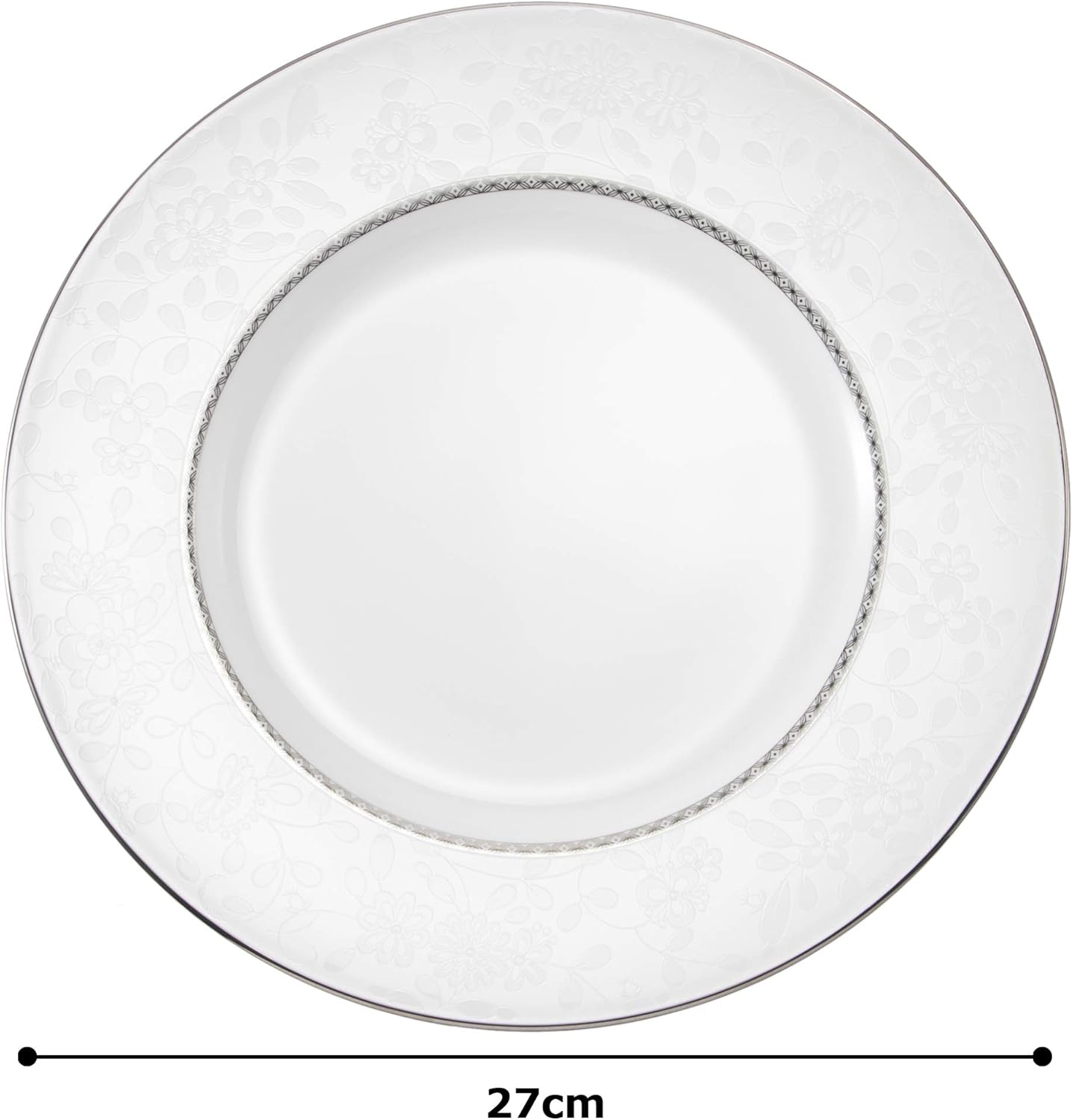 Narumi 51461-5120P Plate, White, 10.6 inches (27 cm)