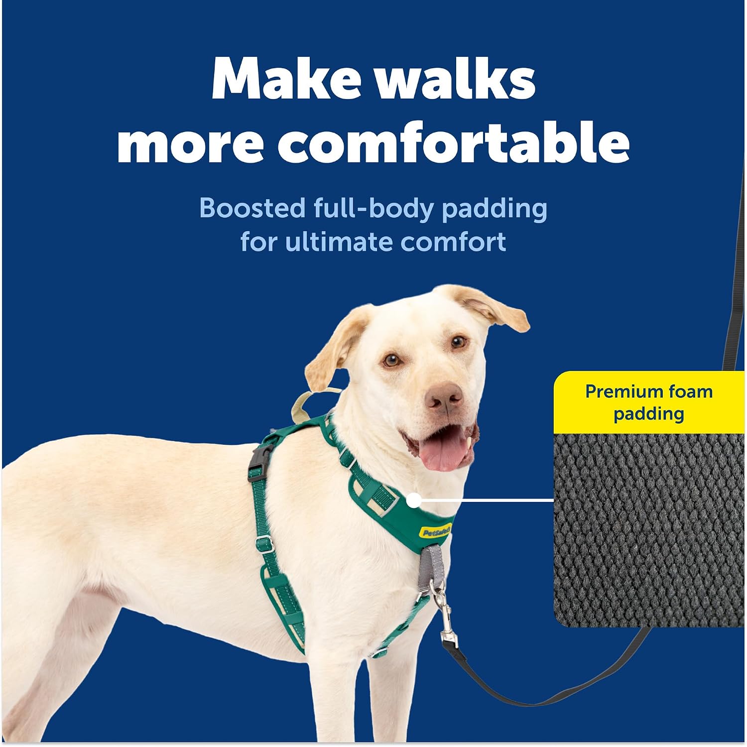 PetSafe Easy Walk Comfort No-Pull Dog Harness Full-Body Padding - Better Walks on the First Use - 5 Points of Adjustment Large, Green