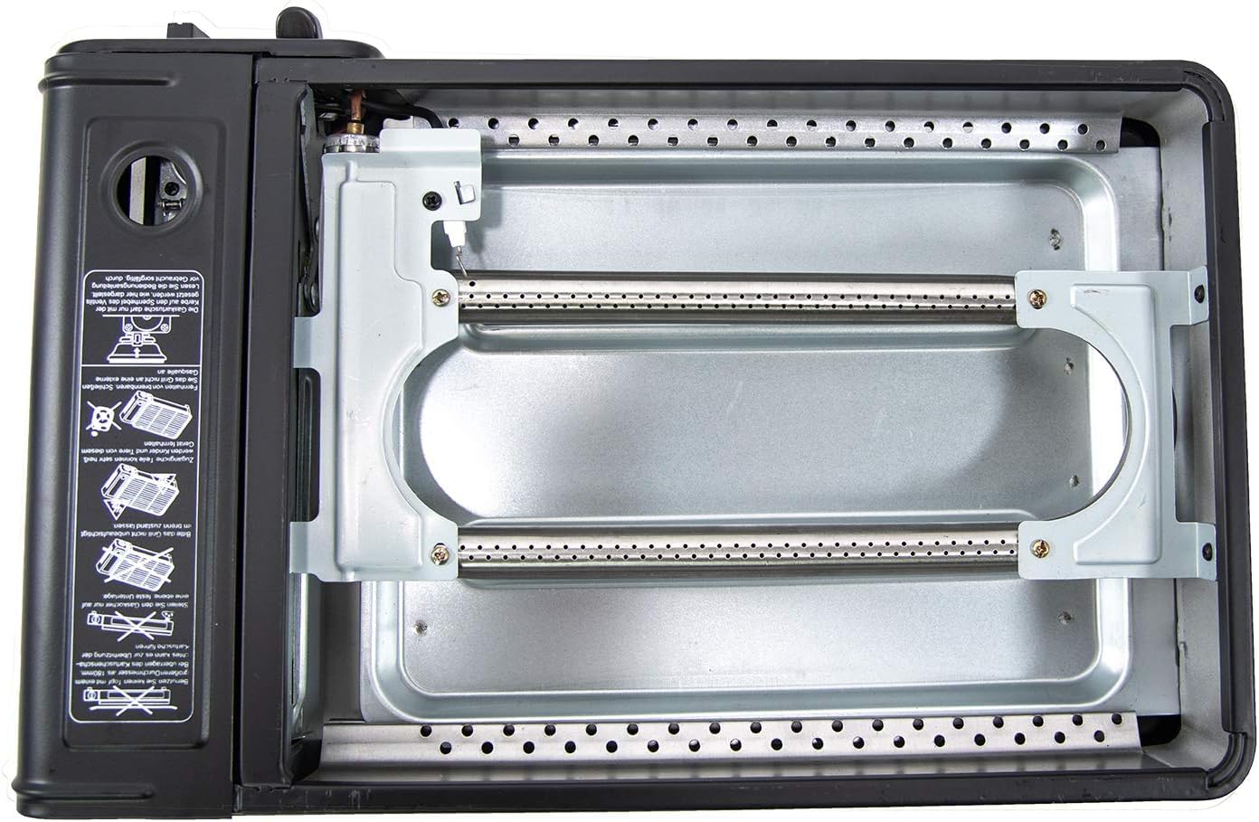SMH LINE® Set di Fornelli da Campeggio, Griglia da Campeggio a Gas, da Balcone, da Tavolo, Portatile, con Accessori Inclusi, Barbecue