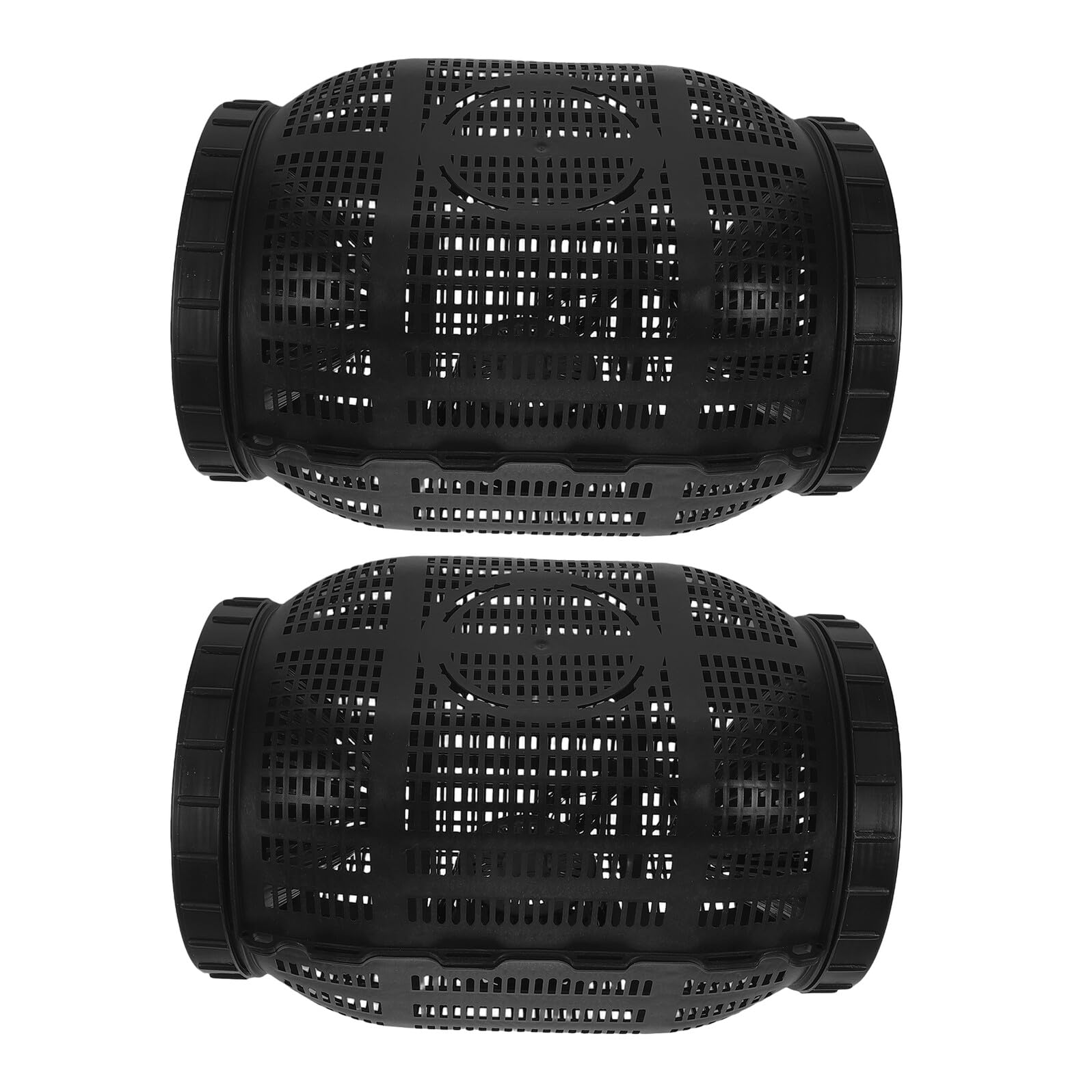 WOONEKY 2 Redes Grandes para Peces Ideales para Acuarios Red De Plástico para Peces Cría De Alevines También Sirve como Cesta De Cría para Estanques Color Negro
