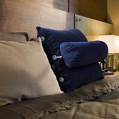 Miniatura 5 de Cojín de cuña para sofá cama con soporte para el cuello, almohada de apoyo para la espalda, almohadas de lectura para sentarse en la cama para