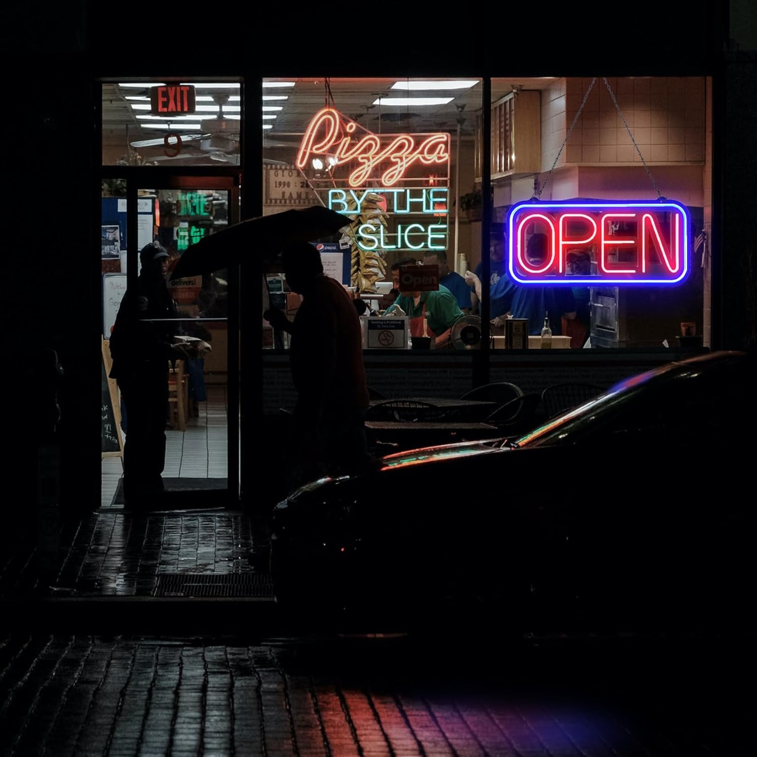 Open Signs for Business,32x16 inch Large Bright Open Sign Neon Led Lighted,Remote Control & Flashing Mode for Window Door Bar Coffee Salon Store,ON/OFF Switch B/Y - Image 6