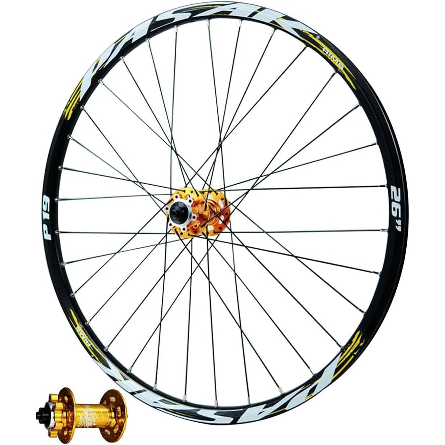 Zestaw kołowy rowerowy 26/27,5/29 cali MTB piasta ze stopu aluminium HG uszczelnione łożysko 6-otworowa obręcz górska z hamulcem tarczowym do kasety 7-12 prędkości