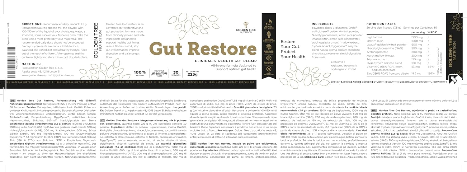 Golden Tree Gut Restore – Integratore Digestivo, 225 g