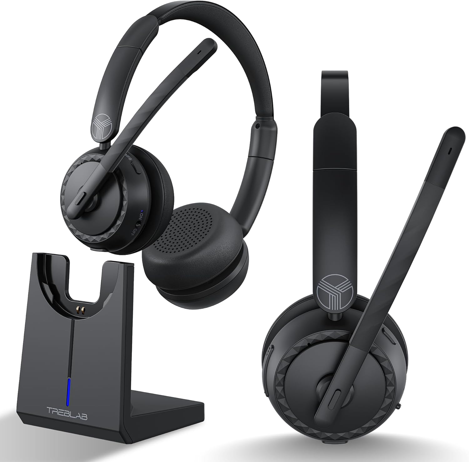 TREBLAB C7-Pro Headset and Charging Stand