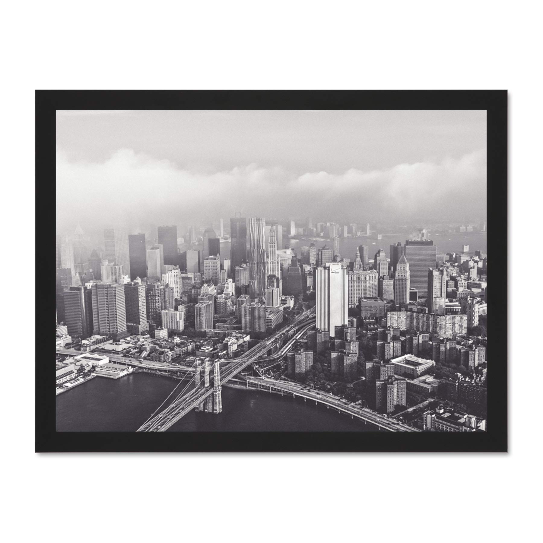 Orrico York City Cityscape Large Framed Art Print Poster Wall Decor 18x24 inch