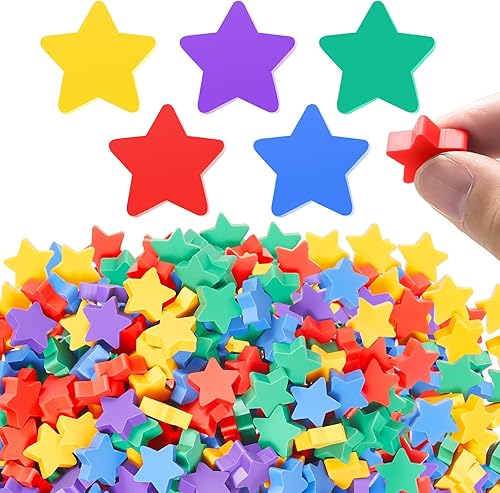 Chuangdi 500 piezas de borradores de estrellas a granel, mini borradores de premios, suministros coloridos y divertidos borradores para regalos de