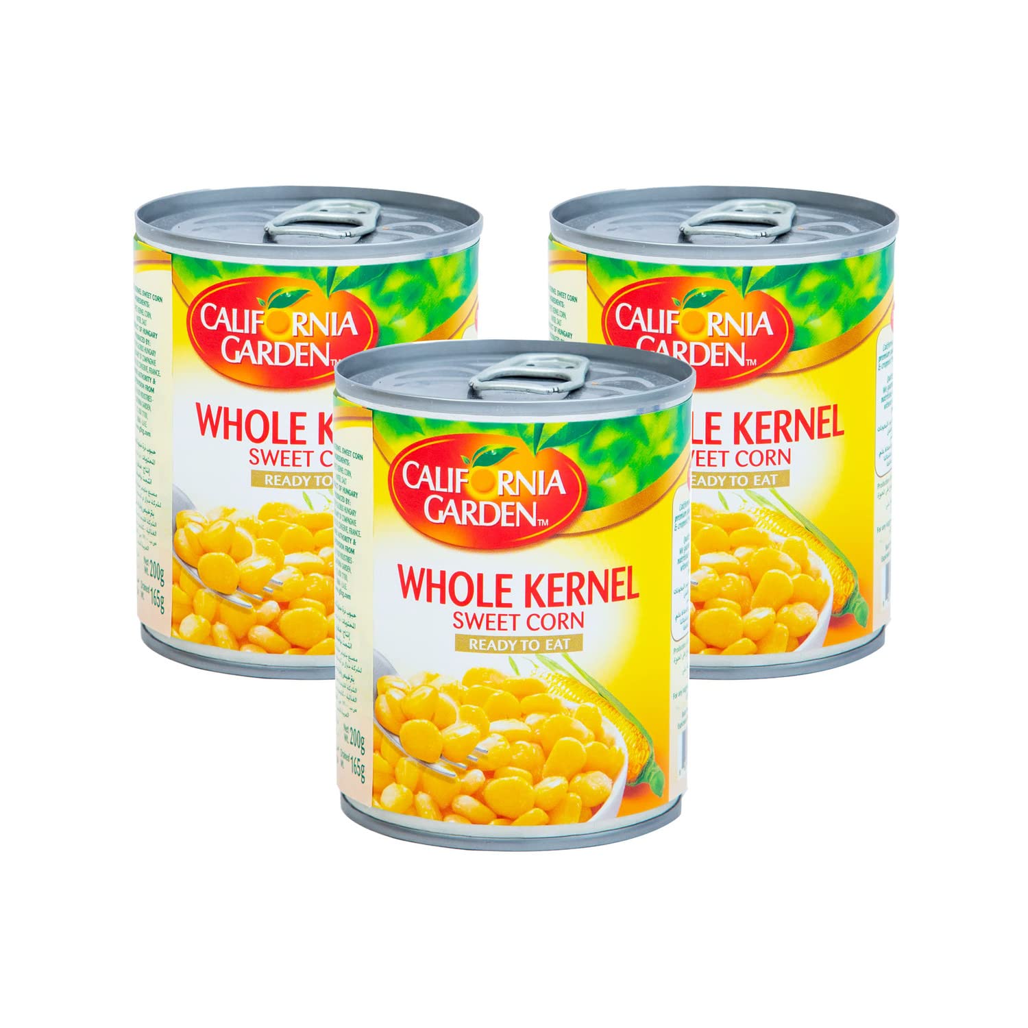 California Garden Whole Kernel Sweet Corn Value Pack, 3 x 200 g