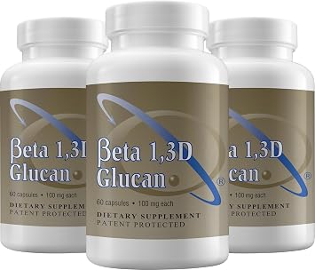 Transfer Point Immune Support Supplement Highly Purified Beta 1,3D Glucan 100 mg per Capsule beta-glucan Fiber Pack of 3