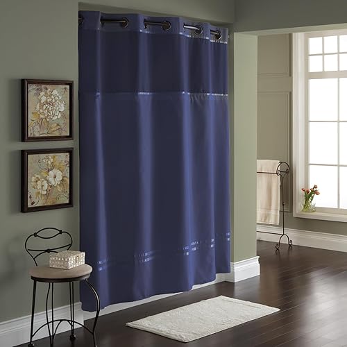 Miniatura 9 de Hookless Escape - Cortina de ducha (71 x 74 pulgadas), color grafito