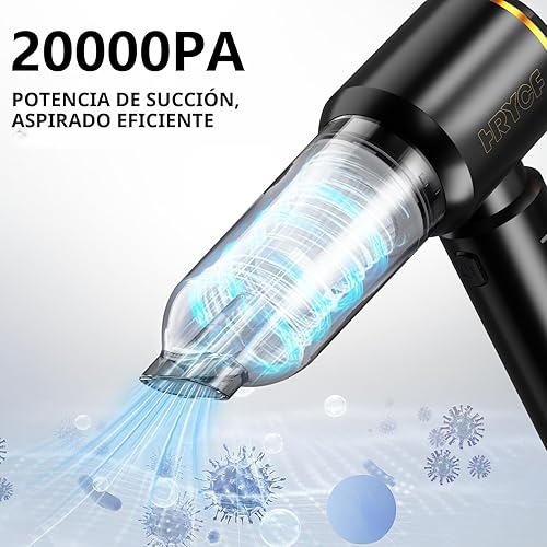Miniatura 2 de Aspiradora de mano, aspiradora de automóvil, 4 en 1, 20000 PA, aspiradora portátil recargable con motor sin escobillas, aspiradora de mano pequeña,