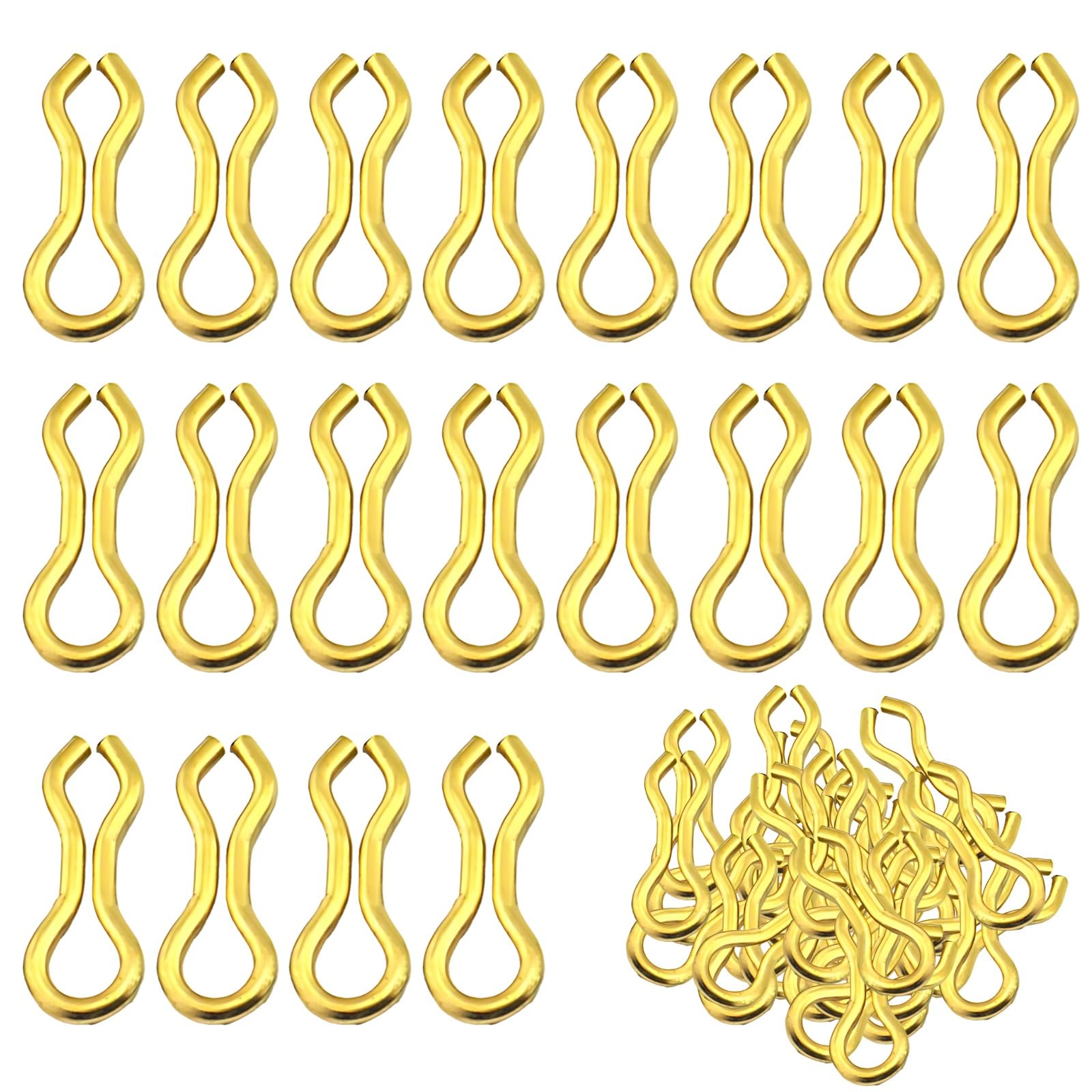 200 occhielli affondanti in ottone, 2,2 cm, connettore per piombo, per pesci fai da te, per applicazioni versatili da pesca, colore oro