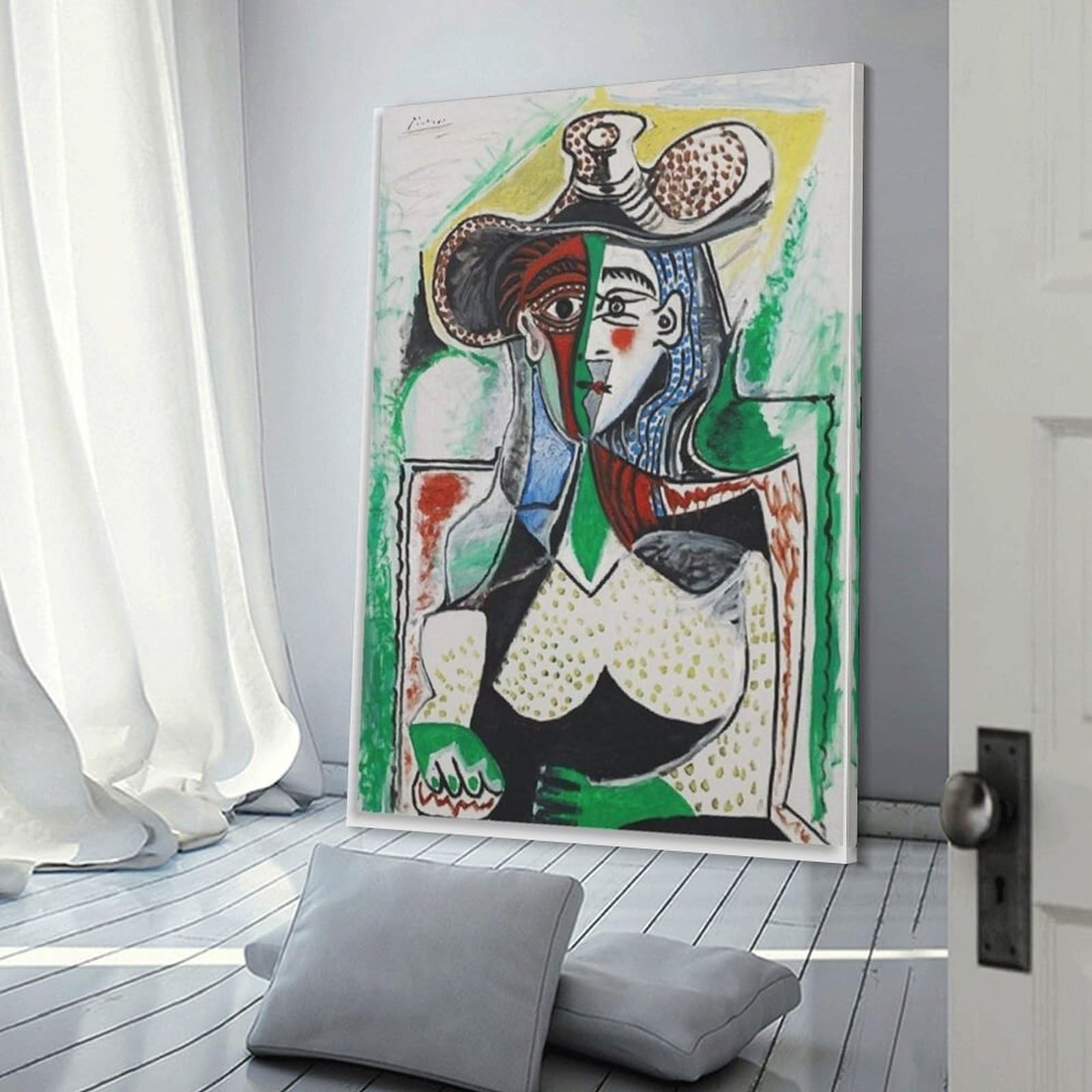 Amazon.co.jp: パブロ・ピカソ偉大なる画家の作品［大きな帽子の女