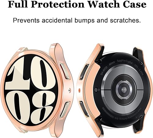 Miniatura 2 de Paquete de 12 Protector de pantalla de reloj compatible con Samsung Galaxy Watch 6 de 1.575 pulgadas (1.575 in), funda protectora de TPU suave