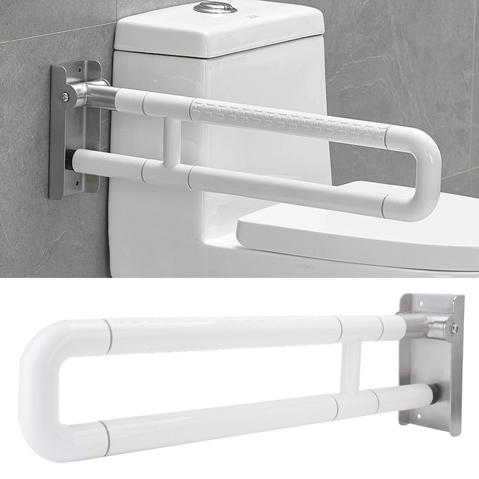 Pasamanos de Seguridad para Ducha Barra de Agarre Antideslizante para Discapacitados Fabricada en Acero Inoxidable Resistente Al óxido 60x20x10cm
