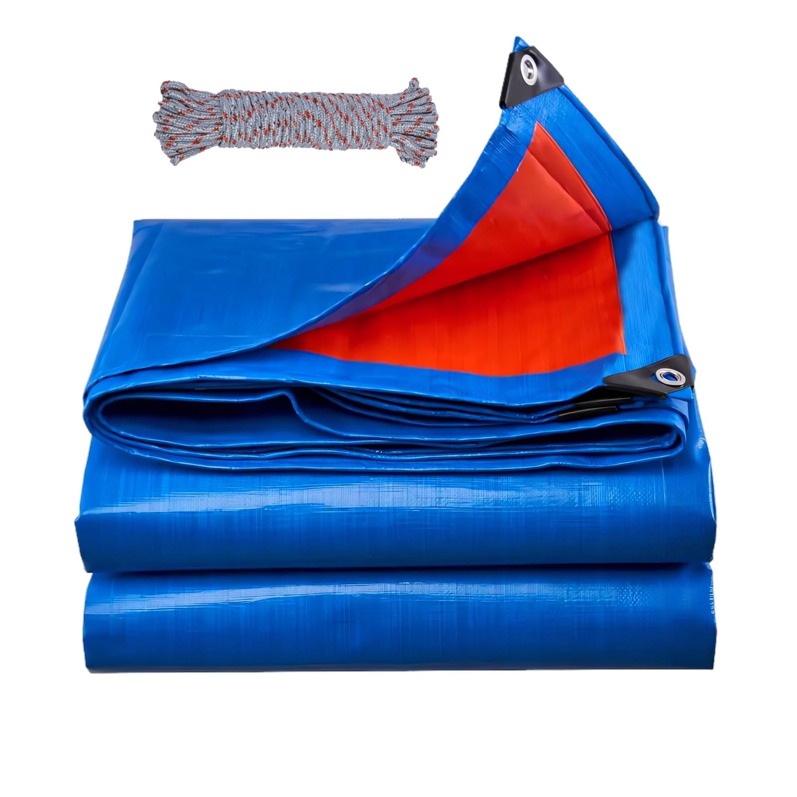 SHANNA Tarpaulin 4x6 m Waterproof Heavy Duty Tarp Sheet Cover, Thicken 180 GSM PE Tarpaulin with Reinforced Grommets, MultiPurpose Outdoor Use for Garden Furniture Camping Ground Sheet Truck Cover — image 1
